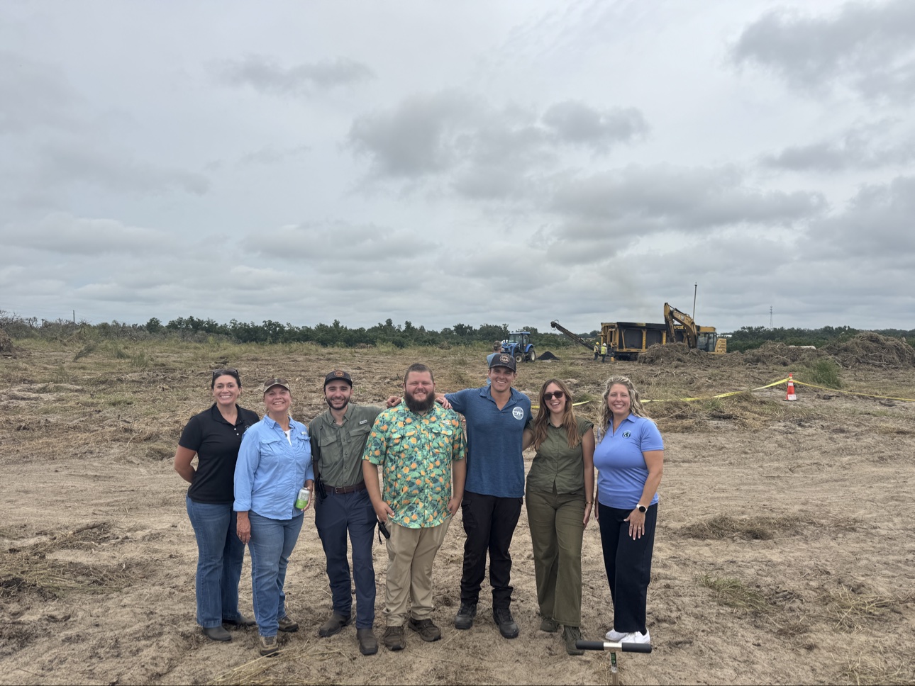 VoLo Foundation team and project partners at the biochar demonstration site in Hardee County